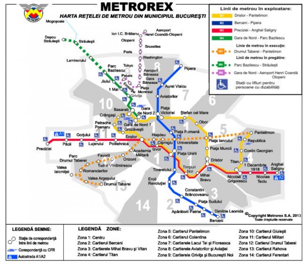 Bükreş metro haritası