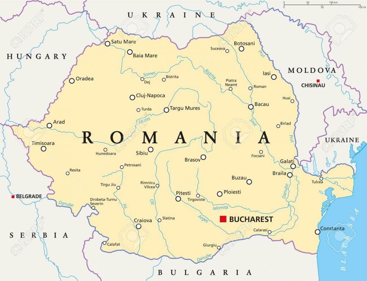 Bükreş, Romanya harita 