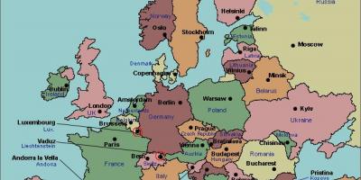 Bükreş Avrupa haritası 